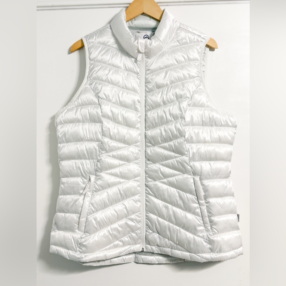 Magellan Lost Pines White Quilted Puffer Vest Women’s XL Lightweight